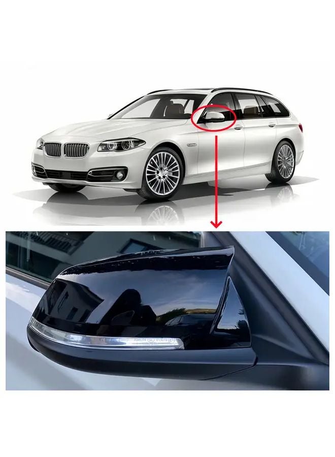 أغطية مرايا جانبية من ألياف الكربون الأسود لسيارات BMW سلسلة 1 و2 و3 و4 وX وM طرازات F20 وF30 وF32 وF36 - Image 5